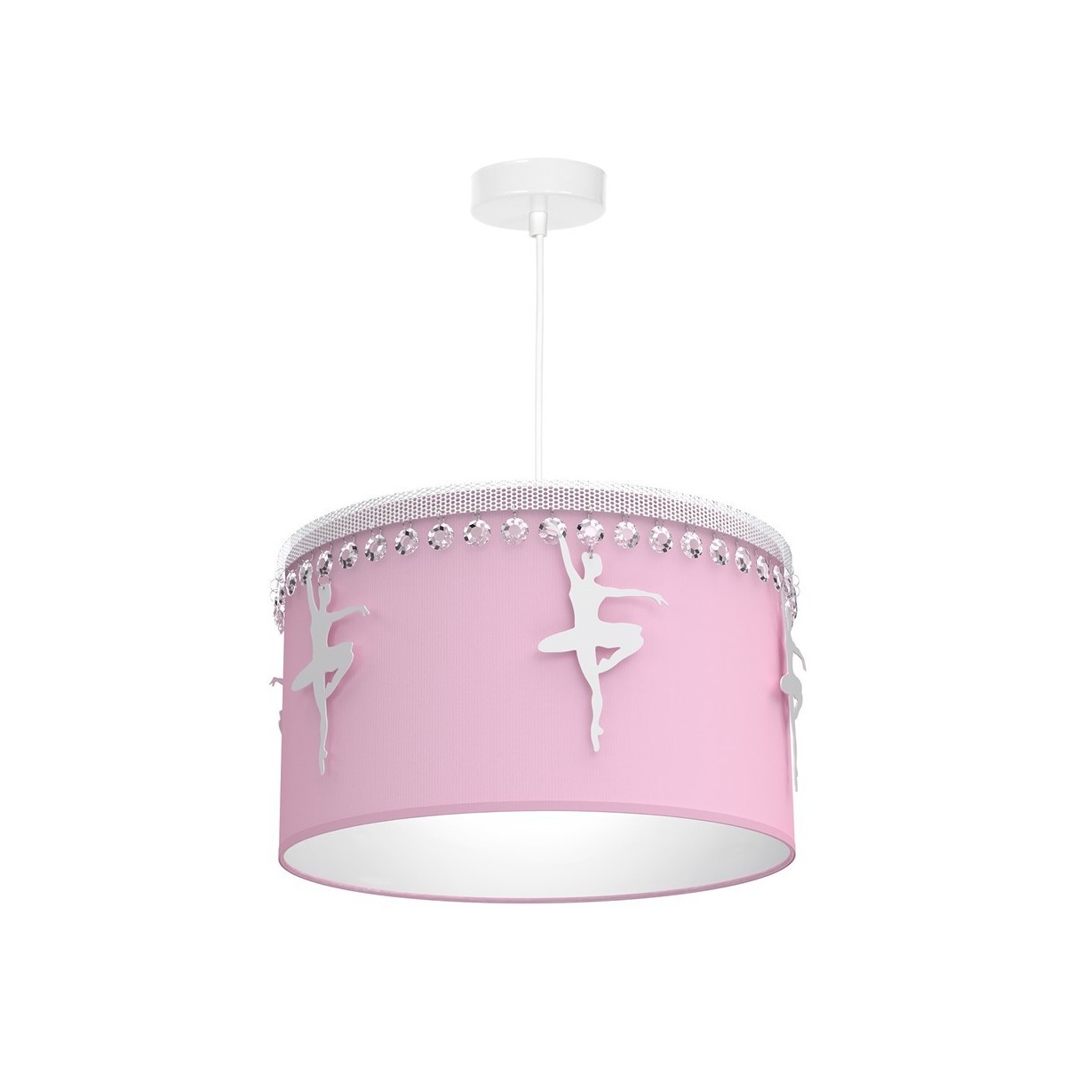 Milagro BALETNICA PINK różowa lampa wisząca z kryształkami