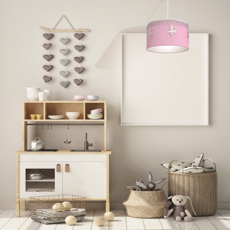 Milagro BALETNICA PINK różowa lampa wisząca z kryształkami