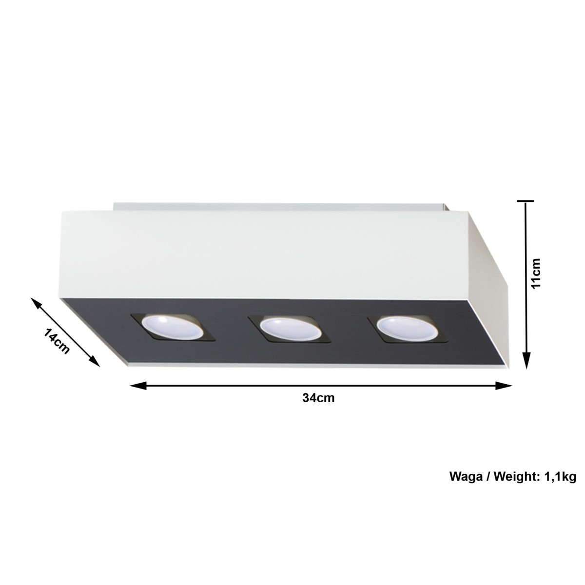 SOLLUX LIGHTING MONO 3 - SL.0068 - plafon