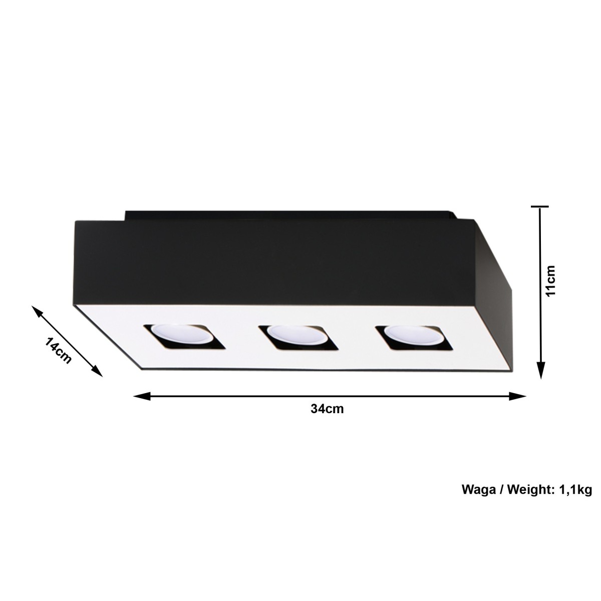 SOLLUX LIGHTING MONO 3 - SL.0072 - plafon