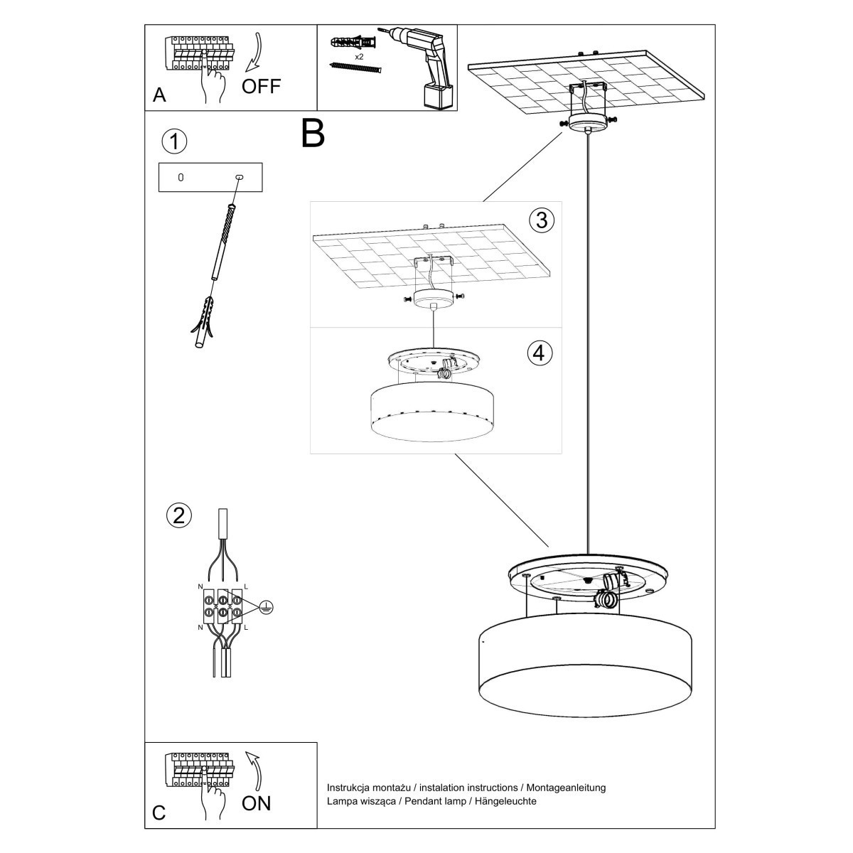 SOLLUX LIGHTING ARENA 35 - SL.0115 - lampa wisząca
