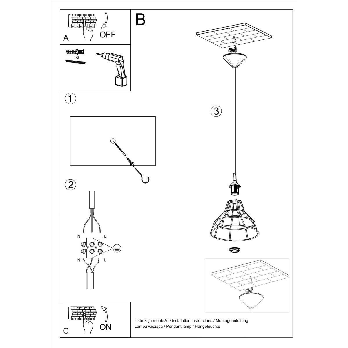 SOLLUX LIGHTING ANATA - SL.0146 - lampa wisząca