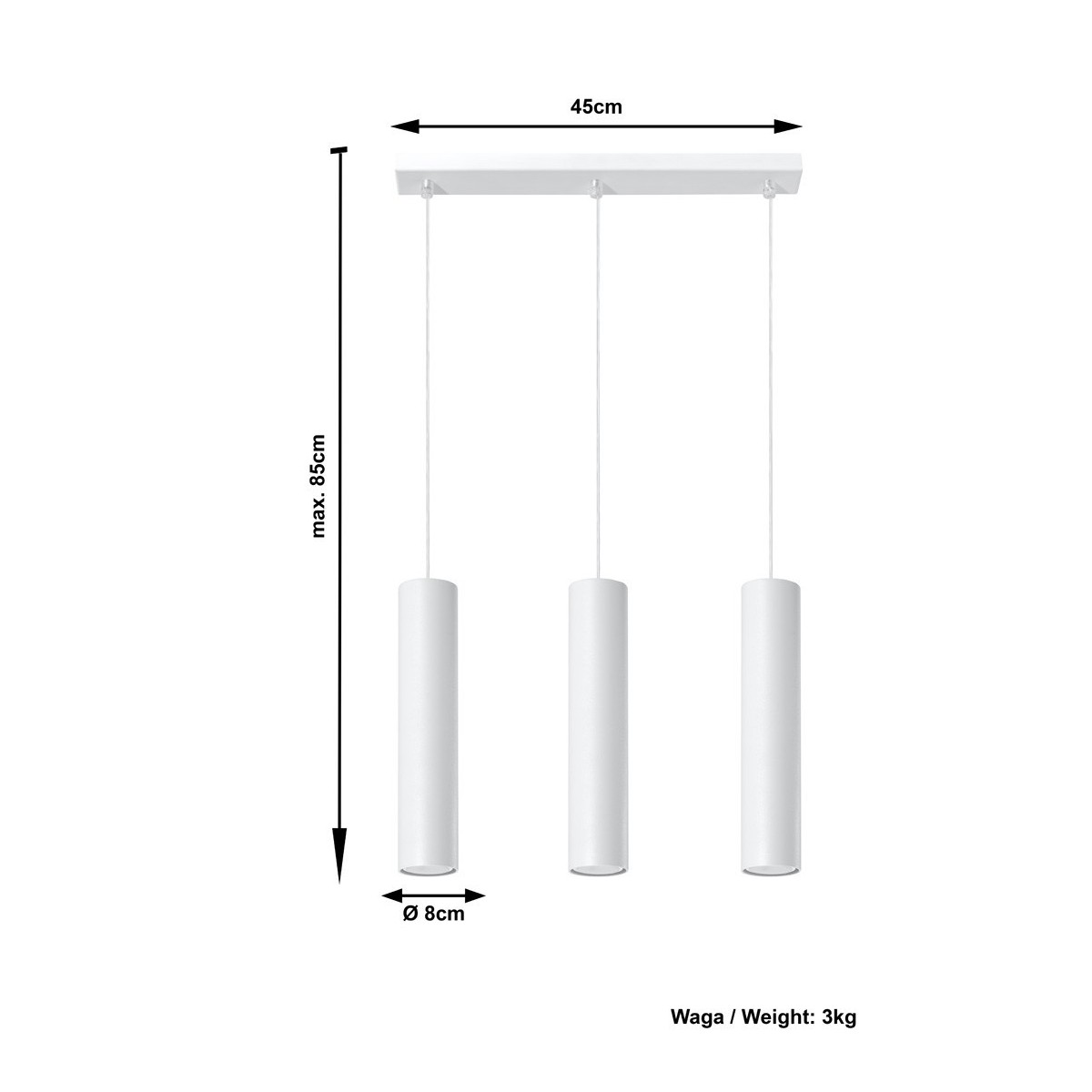 SOLLUX LIGHTING LAGOS 3 - SL.0325 - lampa wisząca
