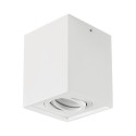 Kwadratowa oprawa natynkowa - biała lampa sufitowa - 1 x GU10