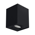 Kwadratowa oprawa natynkowa - czarna lampa sufitowa - 1 x GU10