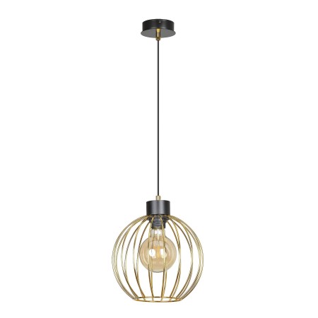 złoto - czarna - metalowa lampa wisząca Emibig PINETA 1B BLACK/GOLD 559/1B