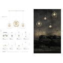 biała - metalowa lampa wisząca Emibig PINETA 1A WHITE 560/1A