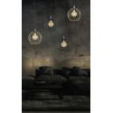 złoto - biała - metalowa lampa wisząca Emibig PINETA 1B WHITE/GOLD 560/1B