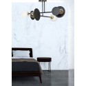 czarna - szklano - metalowa lampa przysufitowa Emibig MINERVA 4 BLACK 612/4