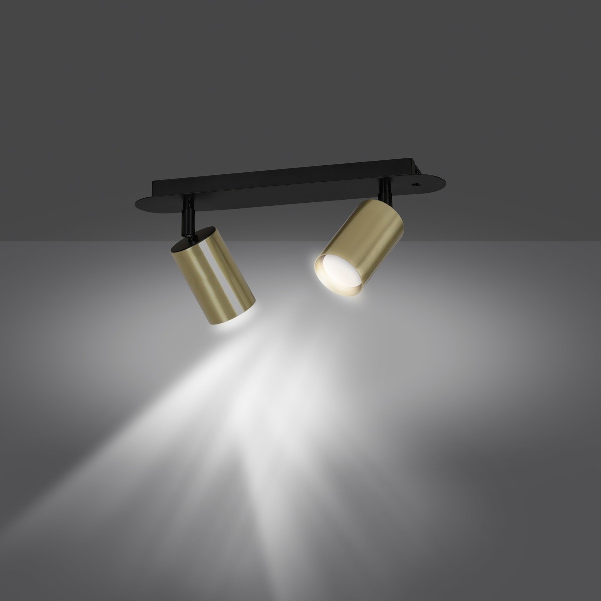 czarna - metalowa lampa przysufitowa Emibig ZEN 2 BLACK 622/2