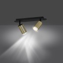 czarna - metalowa lampa przysufitowa Emibig ZEN 2 BLACK 622/2