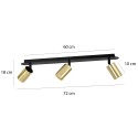 czarna - metalowa lampa przysufitowa Emibig ZEN 3 BLACK 622/3