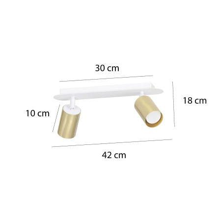 biała - metalowa lampa przysufitowa Emibig ZEN 2 WHITE 623/2