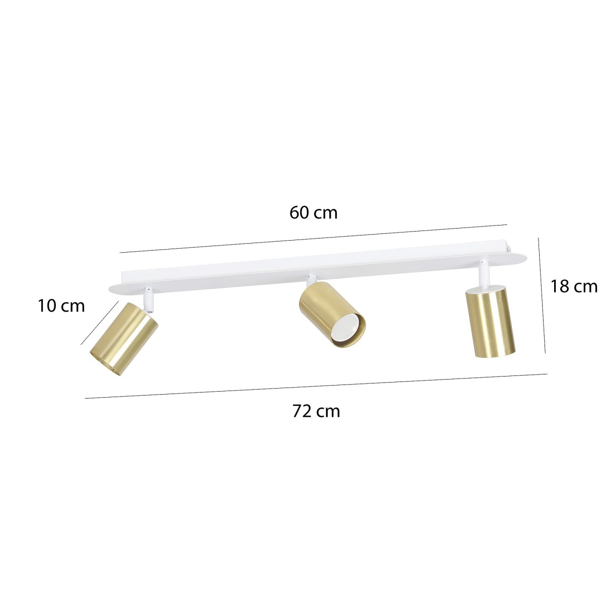 biała - metalowa lampa przysufitowa Emibig ZEN 3 WHITE 623/3