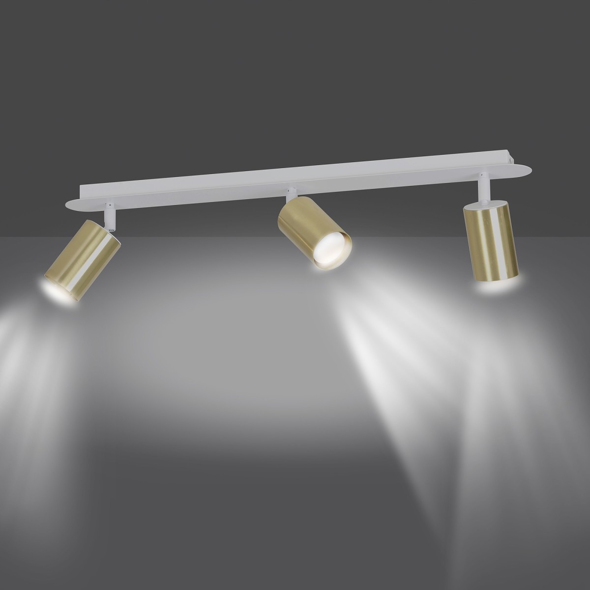 biała - metalowa lampa przysufitowa Emibig ZEN 3 WHITE 623/3