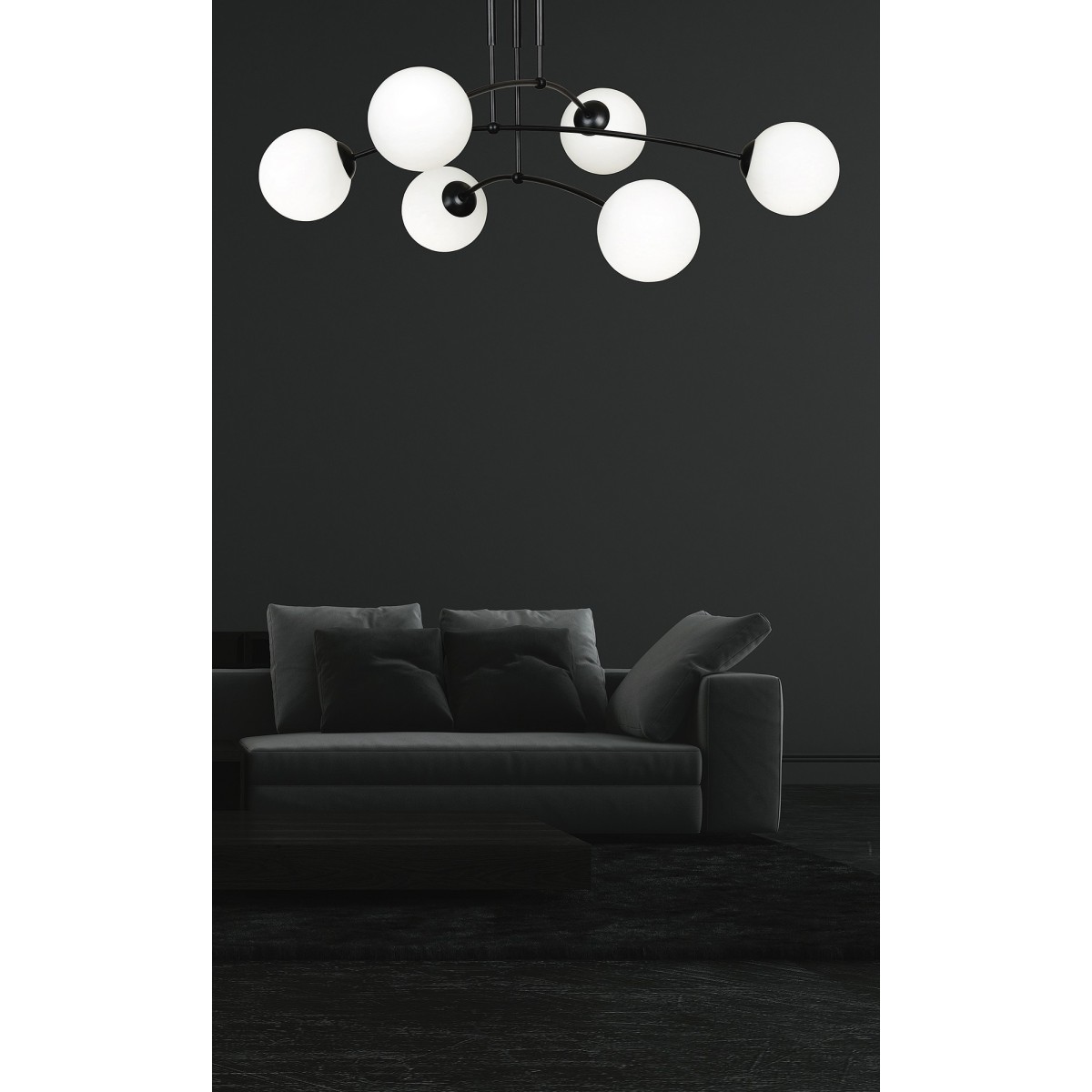 biała - szklano - metalowa lampa przysufitowa Emibig PREGOS 4 WHITE 671/4