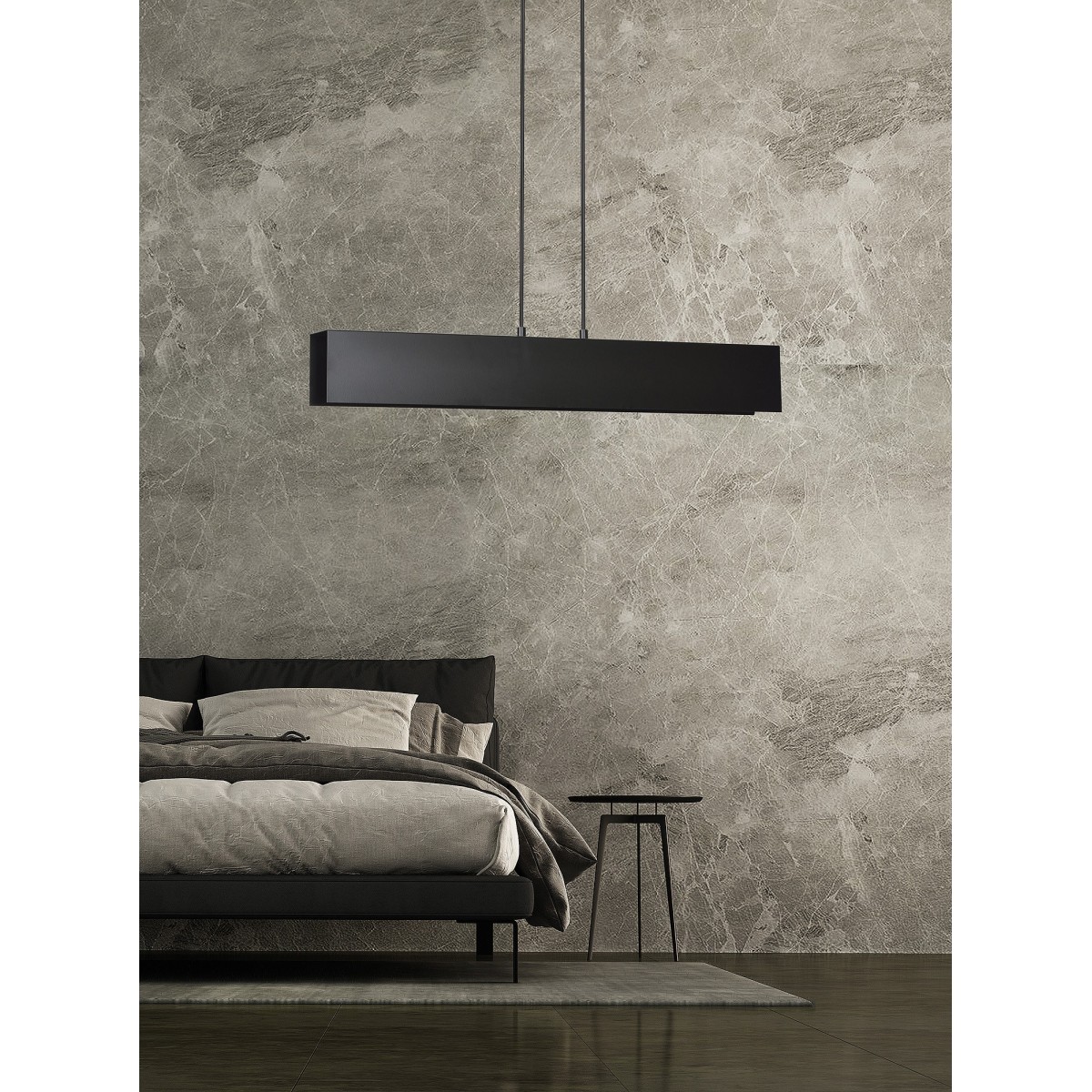 czarna - metalowa lampa wisząca Emibig GENTOR 3 BLACK 672/3