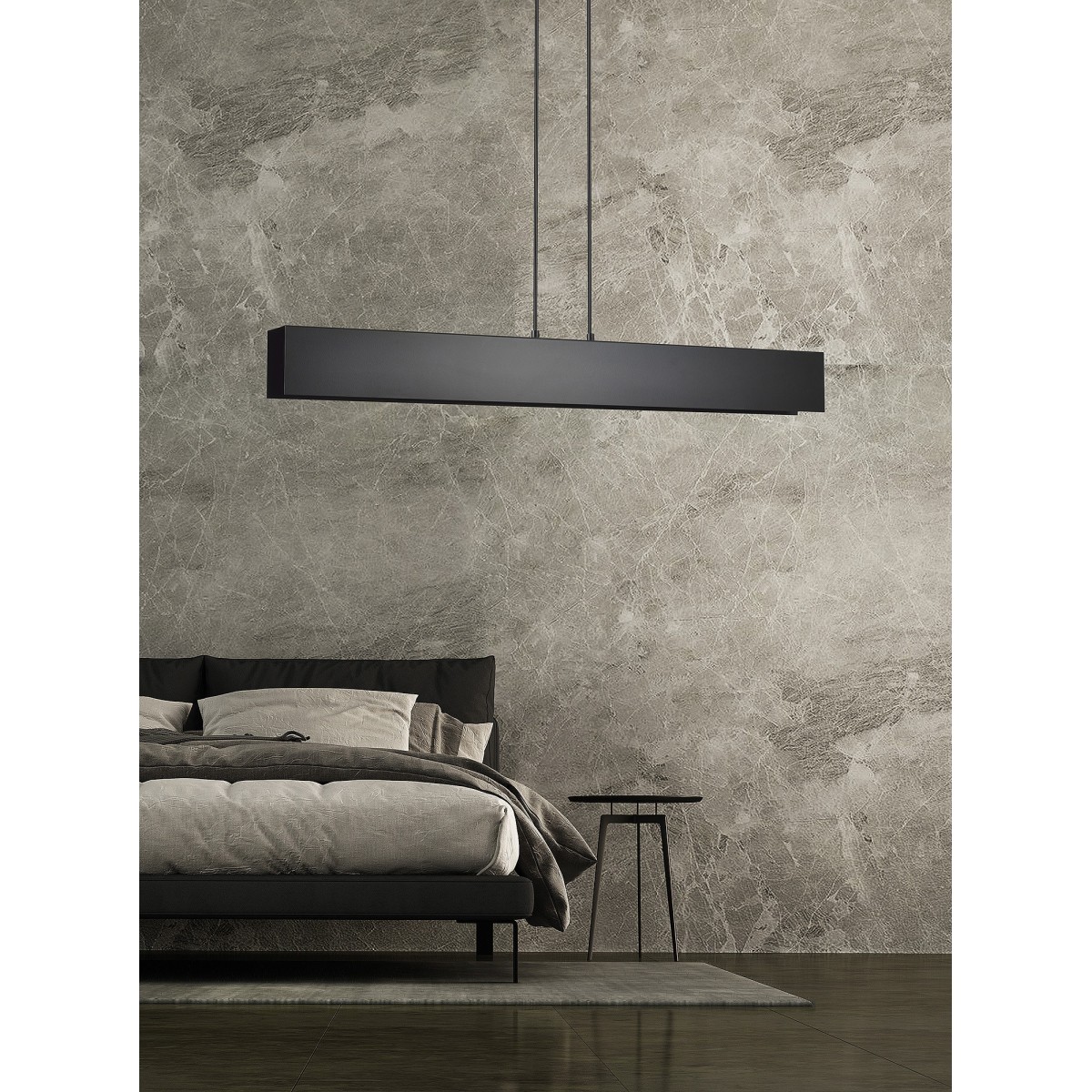 czarna - metalowa lampa wisząca Emibig GENTOR 4 BLACK 672/4