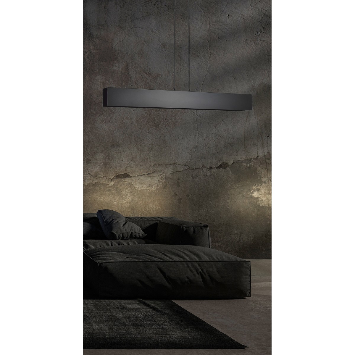 czarna - metalowa lampa wisząca Emibig GENTOR 4 BLACK 672/4