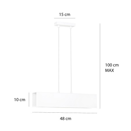biała - metalowa lampa wisząca Emibig GENTOR 2 WHITE 673/2