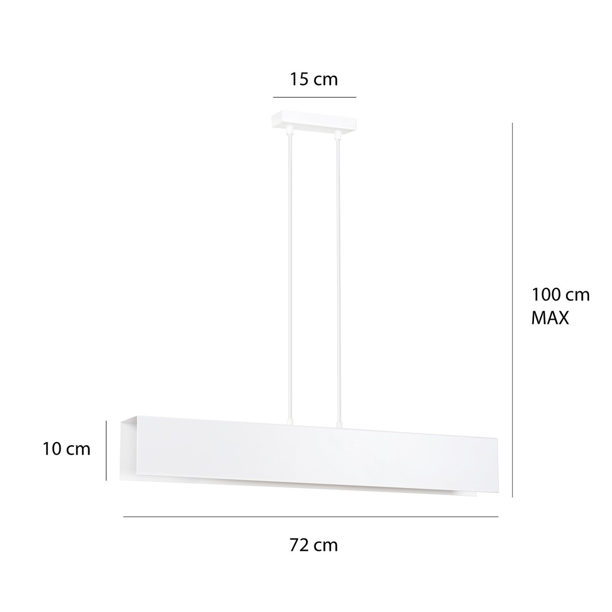 biała - metalowa lampa wisząca Emibig GENTOR 3 WHITE 673/3
