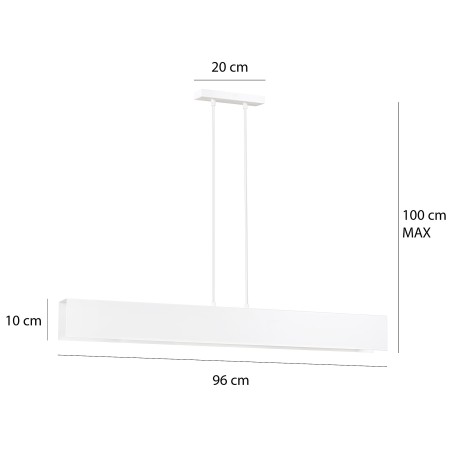 biała - metalowa lampa wisząca Emibig GENTOR 4 WHITE 673/4