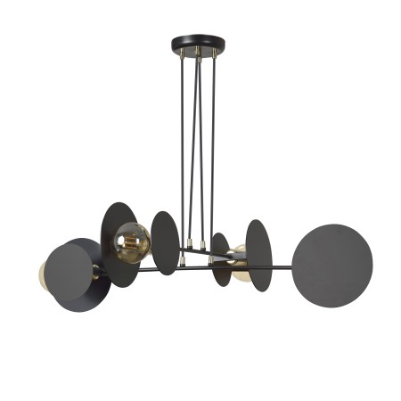 czarna - metalowa lampa wisząca Emibig IDEA 4 BLACK 792/4