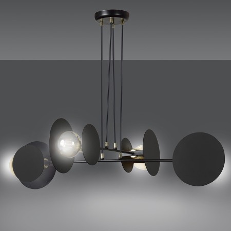 czarna - metalowa lampa wisząca Emibig IDEA 4 BLACK 792/4