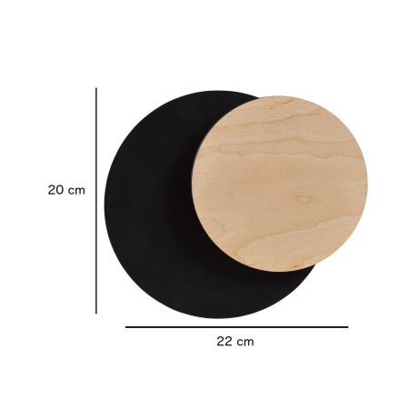 czarny - metalowy kinkiet Emibig IDEA K1 BLACK 792/K1