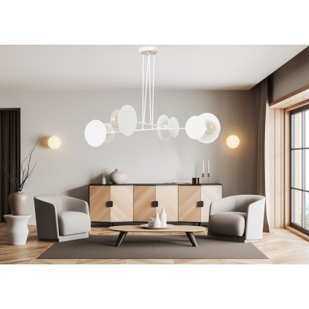 biała - metalowa lampa wisząca Emibig IDEA 4 WHITE 793/4