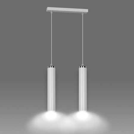 biała - metalowa lampa wisząca Emibig LUNA 2 WHITE 955/2