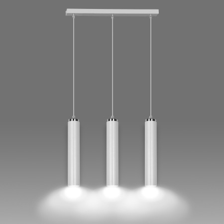 biała - metalowa lampa wisząca Emibig LUNA 3 WHITE 955/3