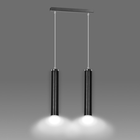 czarna - metalowa lampa wisząca Emibig LUNA 2 BLACK 956/2