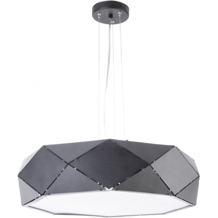 Sigma JOTA L 31879 - czarna, metalowa lampa wisząca z wycięciami - polska produkcja