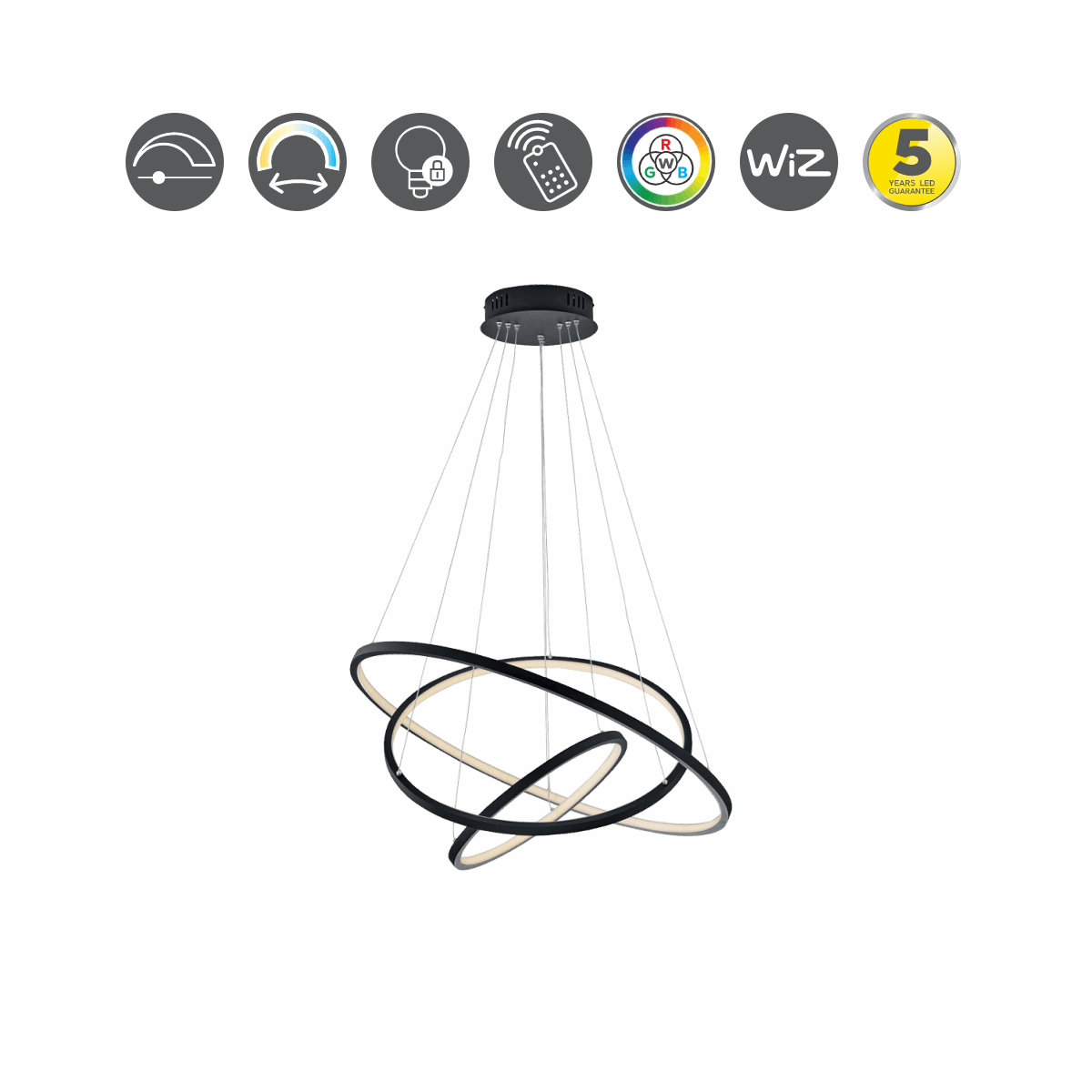 Nowoczesna lampa wisząca Trio AARON 352710342