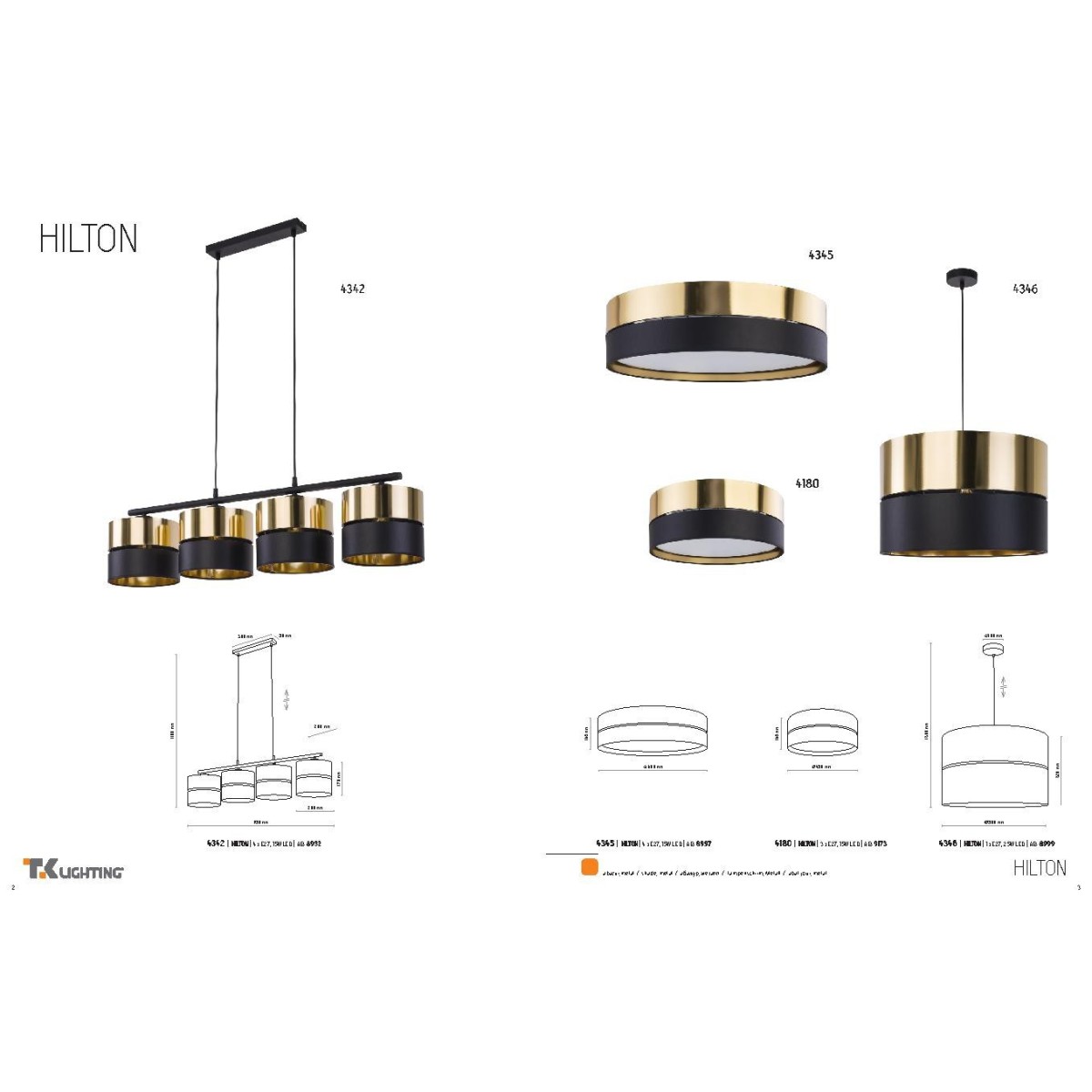 TK-Lighting HILTON 4346