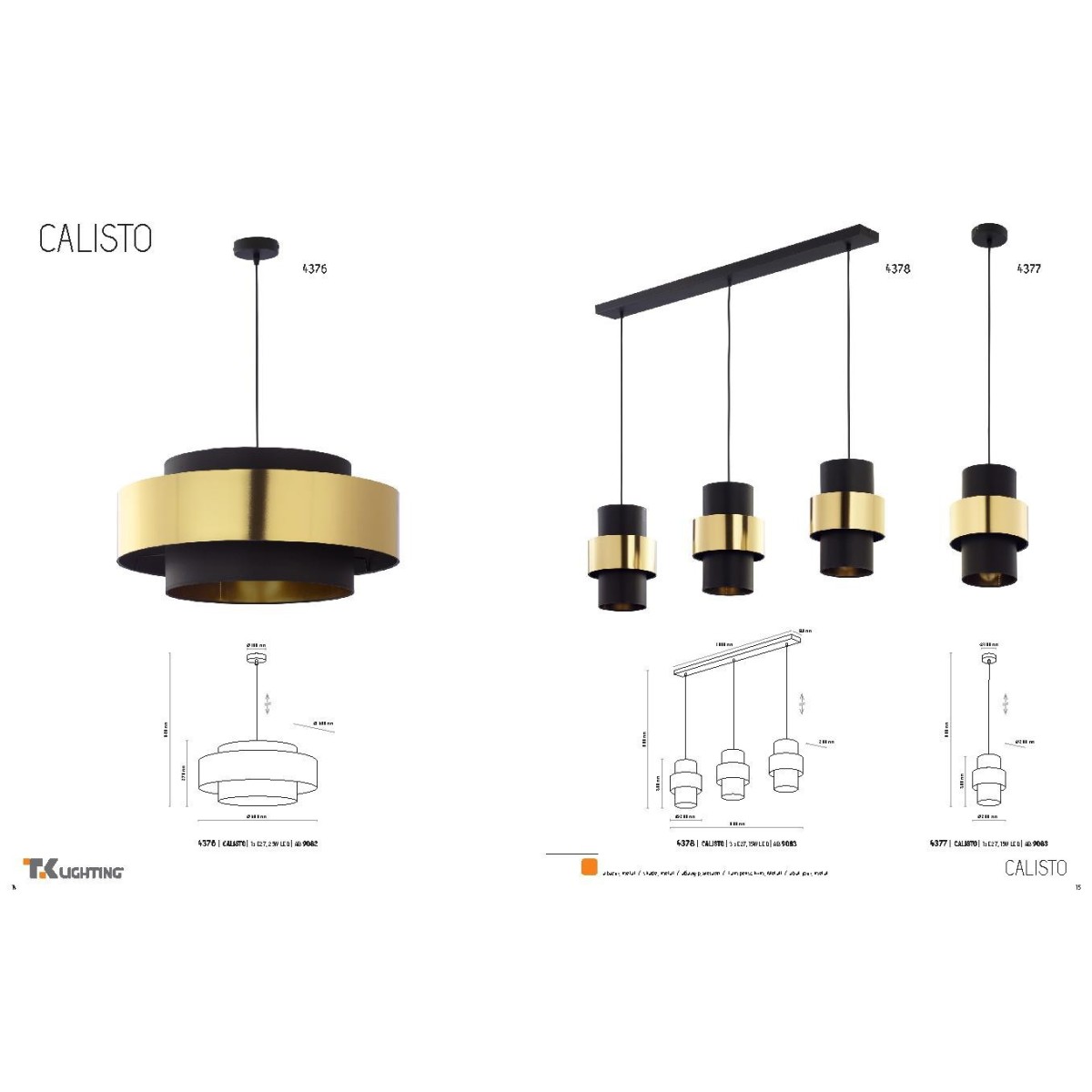TK-Lighting CALISTO 4377