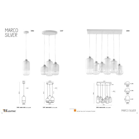 TK-Lighting MARCO SILVER 3356