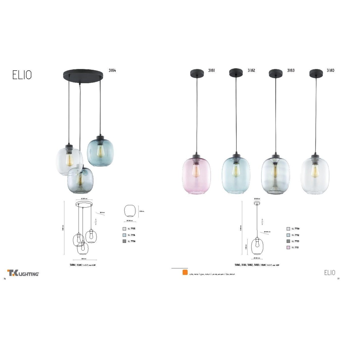 TK-Lighting ELIO 3184