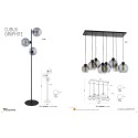 TK-Lighting CUBUS GRAPHITE 5239