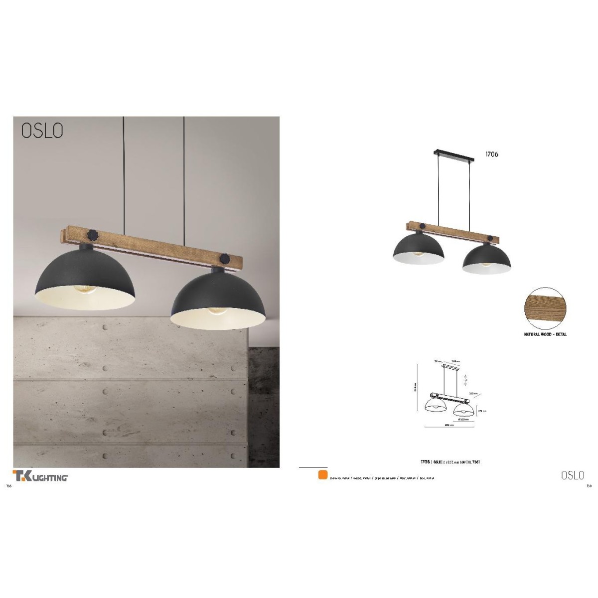 TK-Lighting OSLO 1706