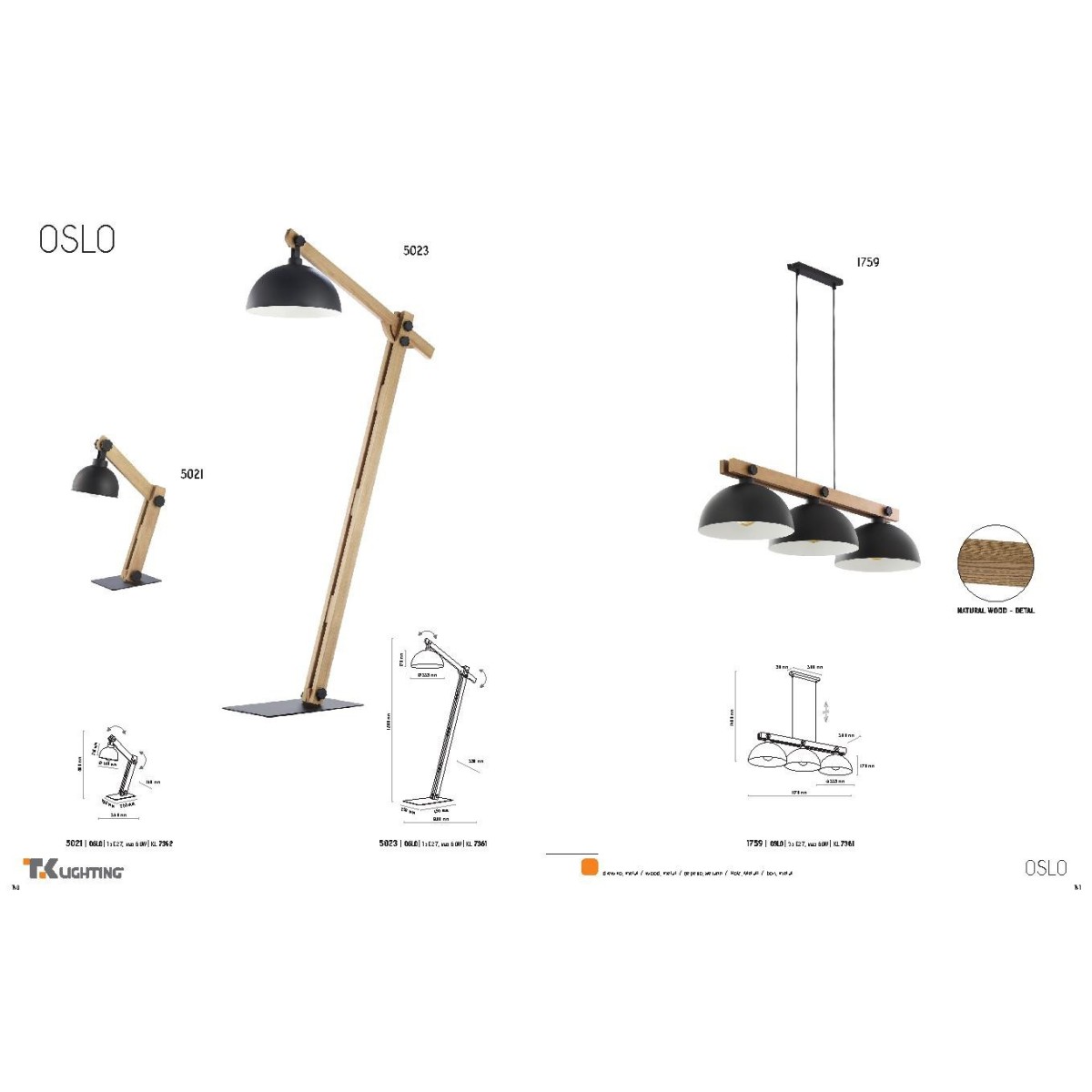TK-Lighting OSLO 5021