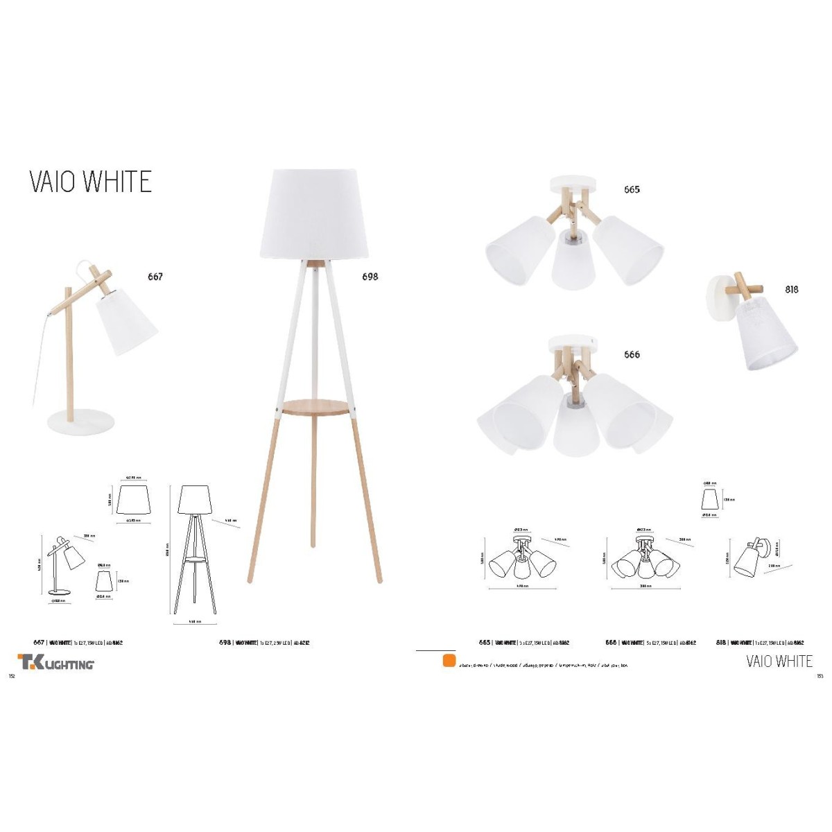 TK-Lighting VAIO WHITE 666