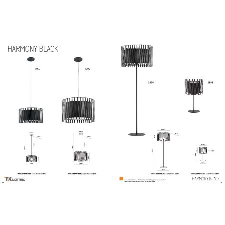 TK-Lighting HARMONY BLACK 1654