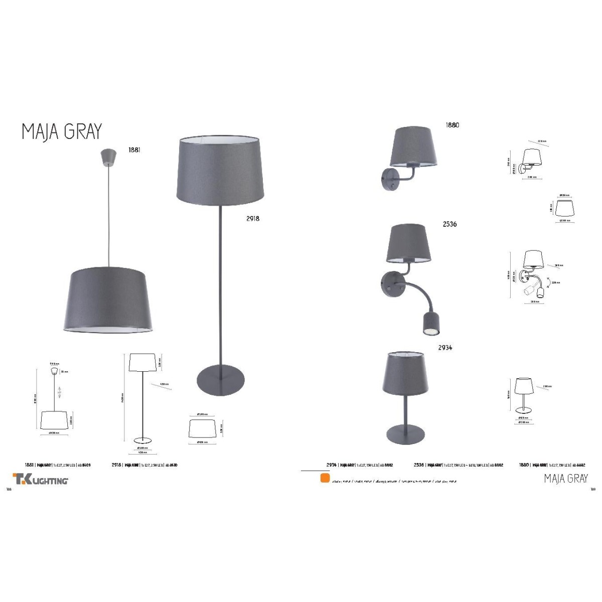 TK-Lighting MAJA 1881