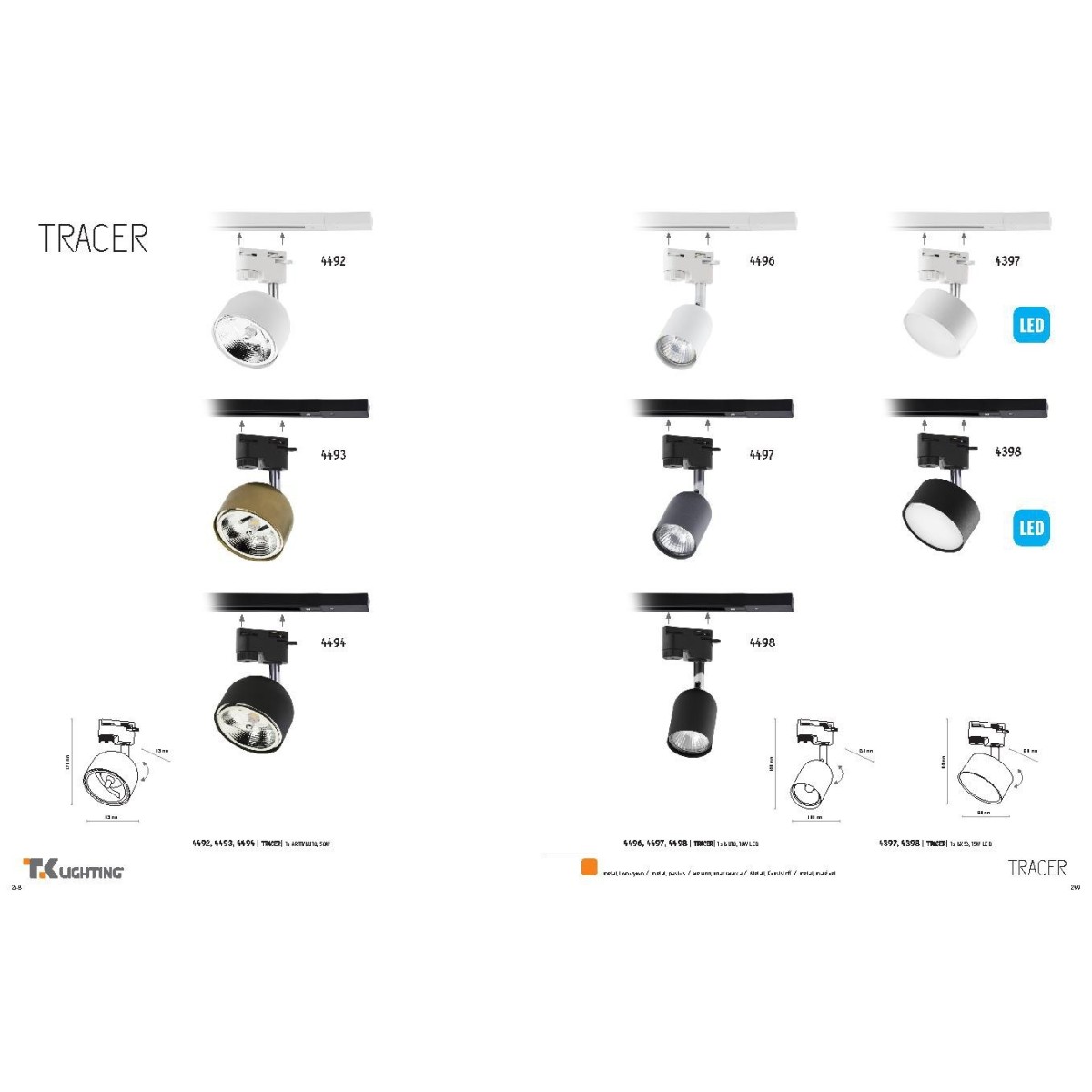 Systemy szynowe TK-Lighting TRACER TKL4397 kolor - biały styl Nowoczesny