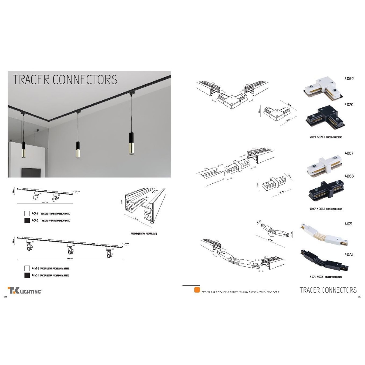Systemy szynowe TK-Lighting TRACER TKL4071 kolor - biały styl