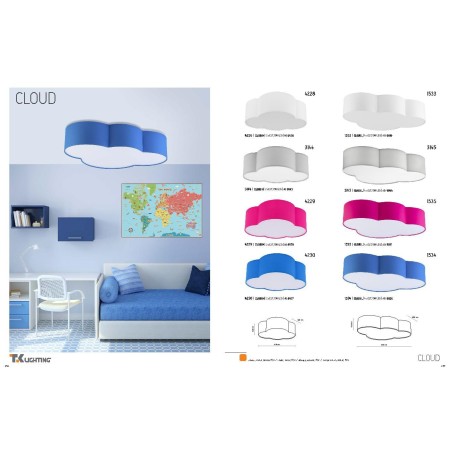 Lampa sufitowa TK-Lighting CLOUD TKL4228  Lampa ścienna kolor - biały styl Nowoczesny  Klasyczny