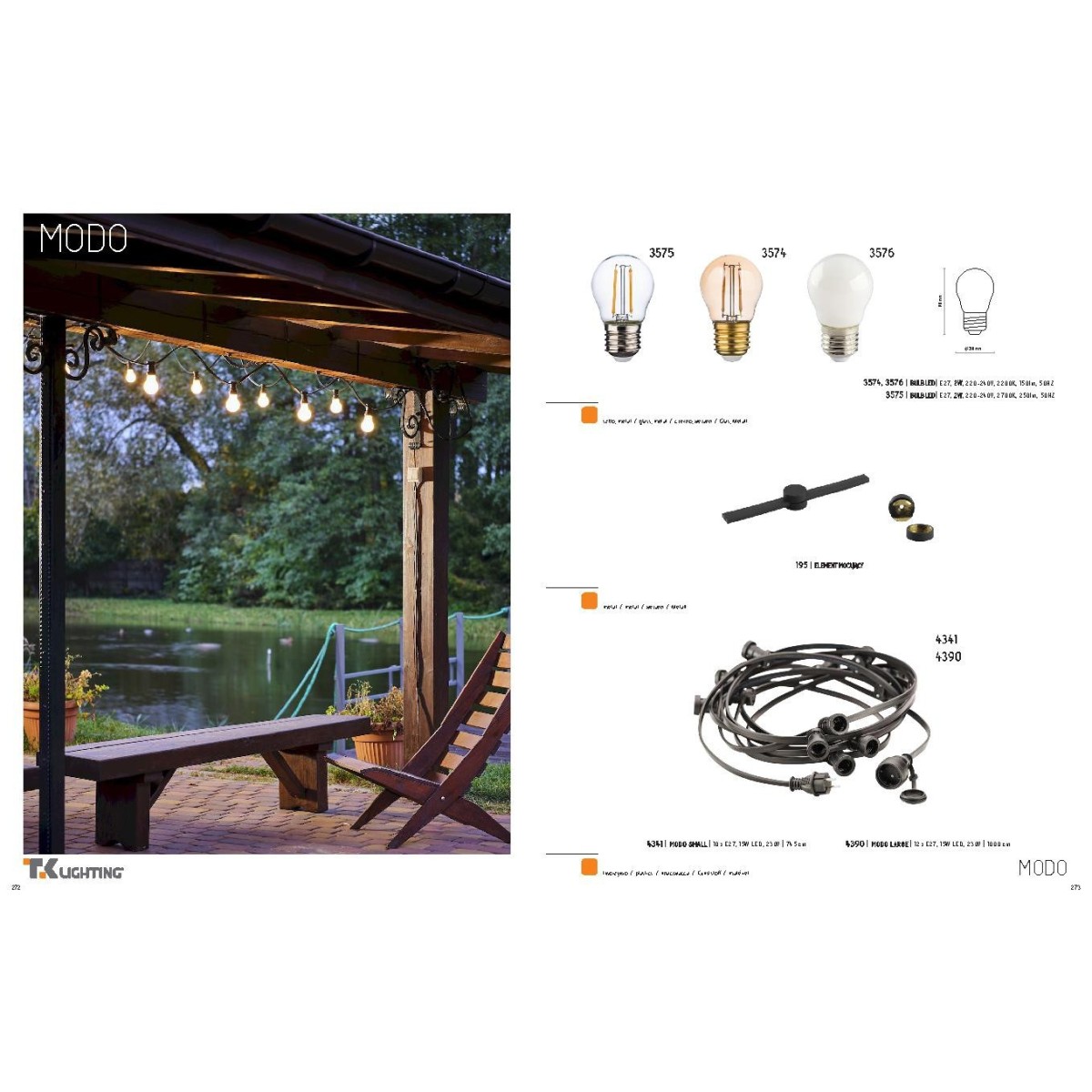 Lampa sufitowa TK-Lighting GIRLANDA TKL4341 kolor - czarny styl Nowoczesny  Minimalistyczny