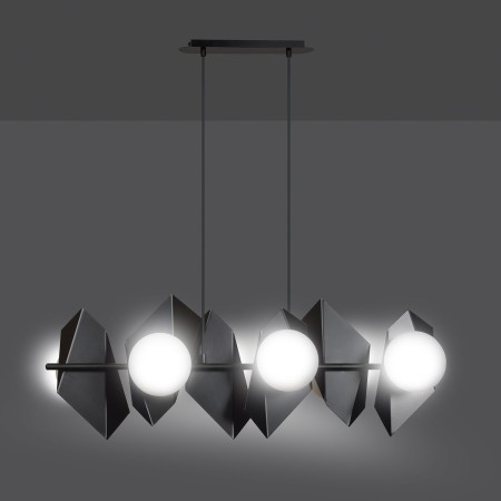 Designerskia, czarna lampa wisząca Emibig DRIFTON 6 BLACK  EM636/6
